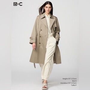 Uniqlo C Khaki Women's Trench Coat